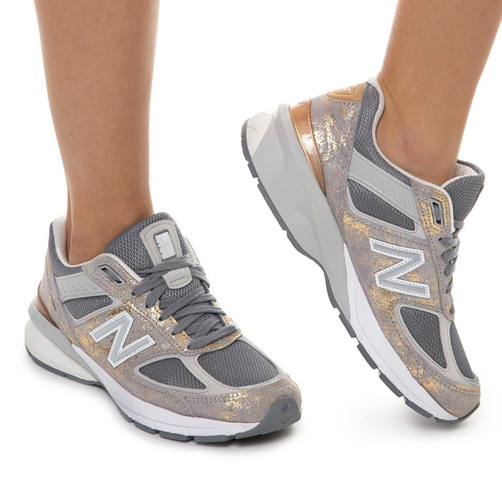 NWT New Balance 990v5 Moonbeam Silver Running Shoes / Sneakers W990MB5 Dad Shoes - Picture 7 of 10